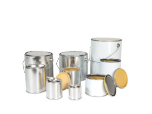Cylinder-shaped cans with lid with our without coating