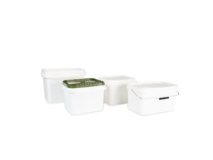 Rectangular buckets with lid and handle