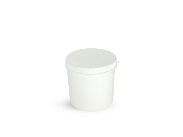 White ointment jar with screw lid